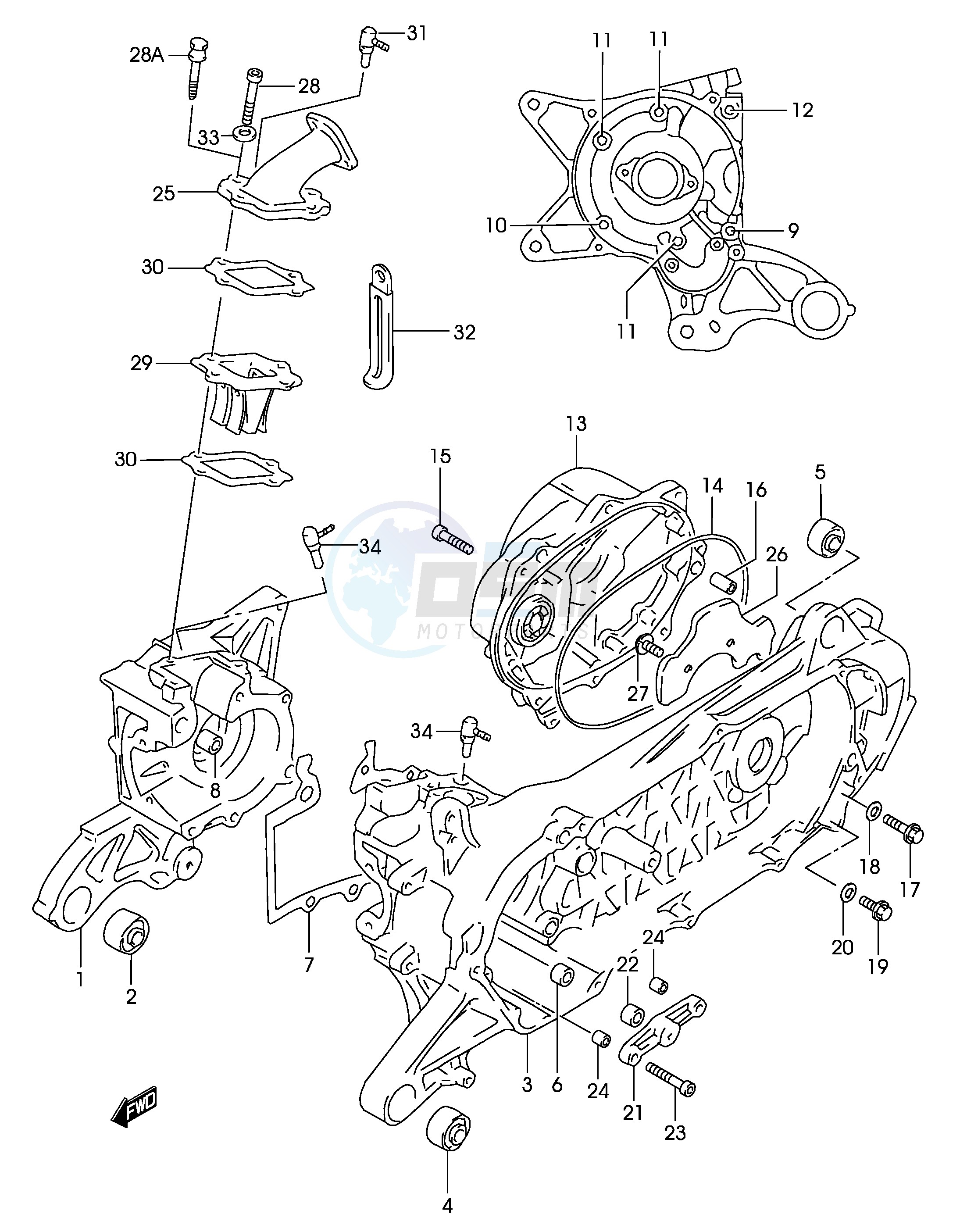 CRANKCASE (MODEL AY50 K3 K4) image