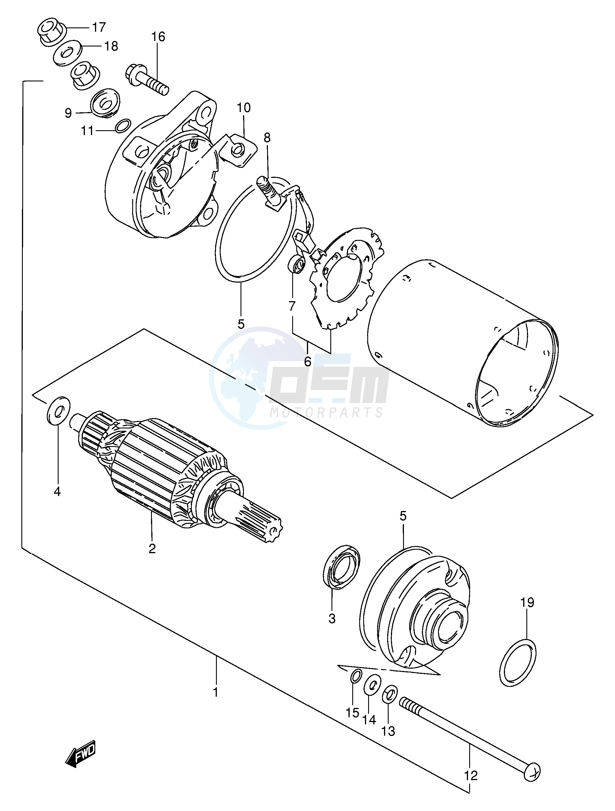 STARTING MOTOR image