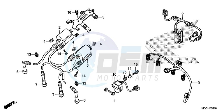 SUB HARNESS/ IGNITION COIL blueprint
