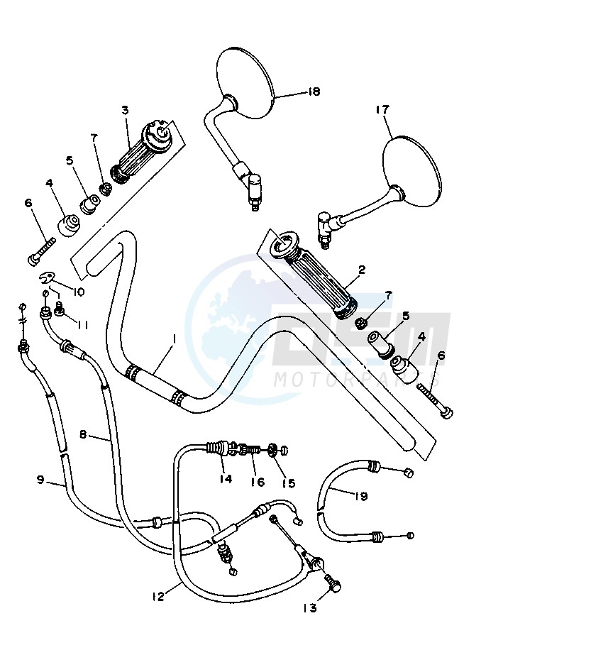 STEERING HANDLE-CABLE (XV 2505) blueprint