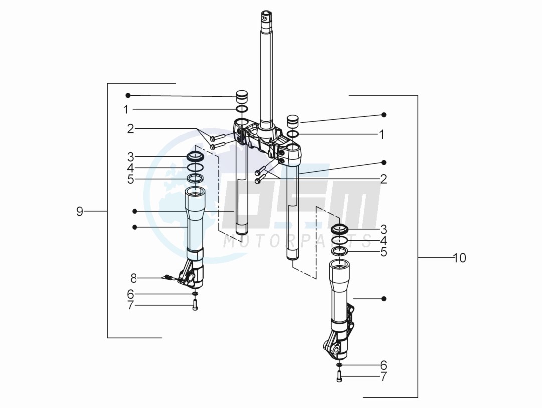 Front fork components (Mingxing) image