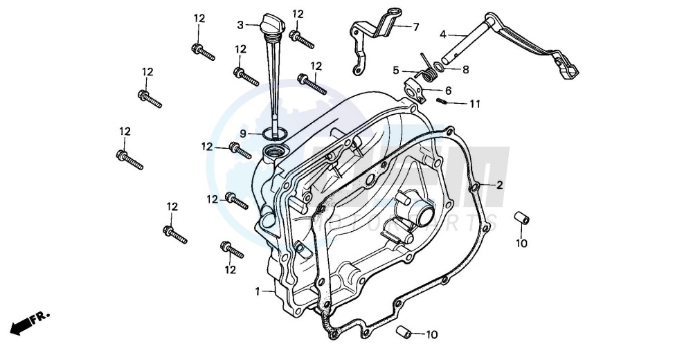 RIGHT CRANKCASE COVER (E/ED/F/G/SD/SW) image