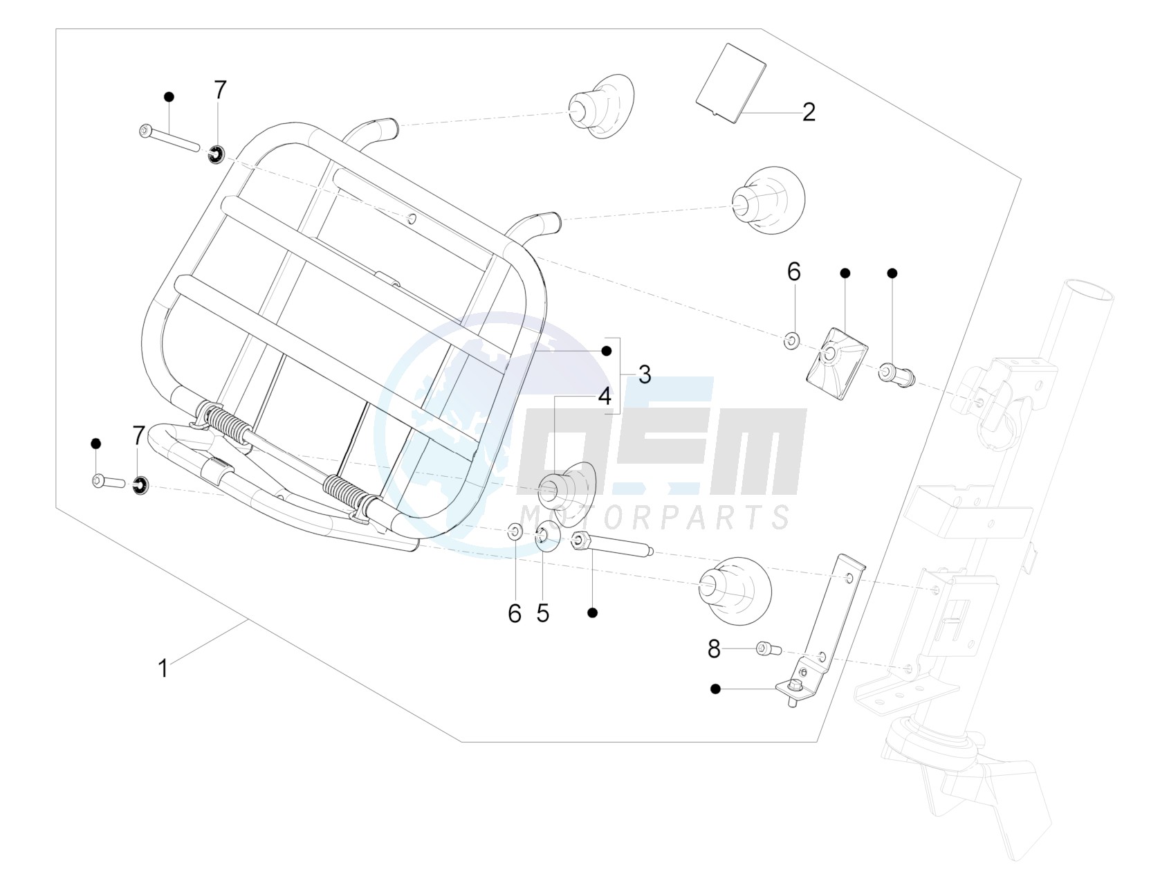 Front luggage rack blueprint