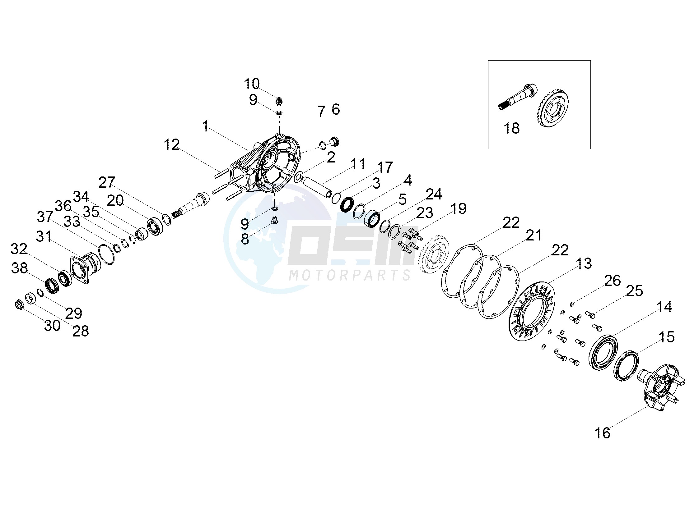 Rear transmission / Components image