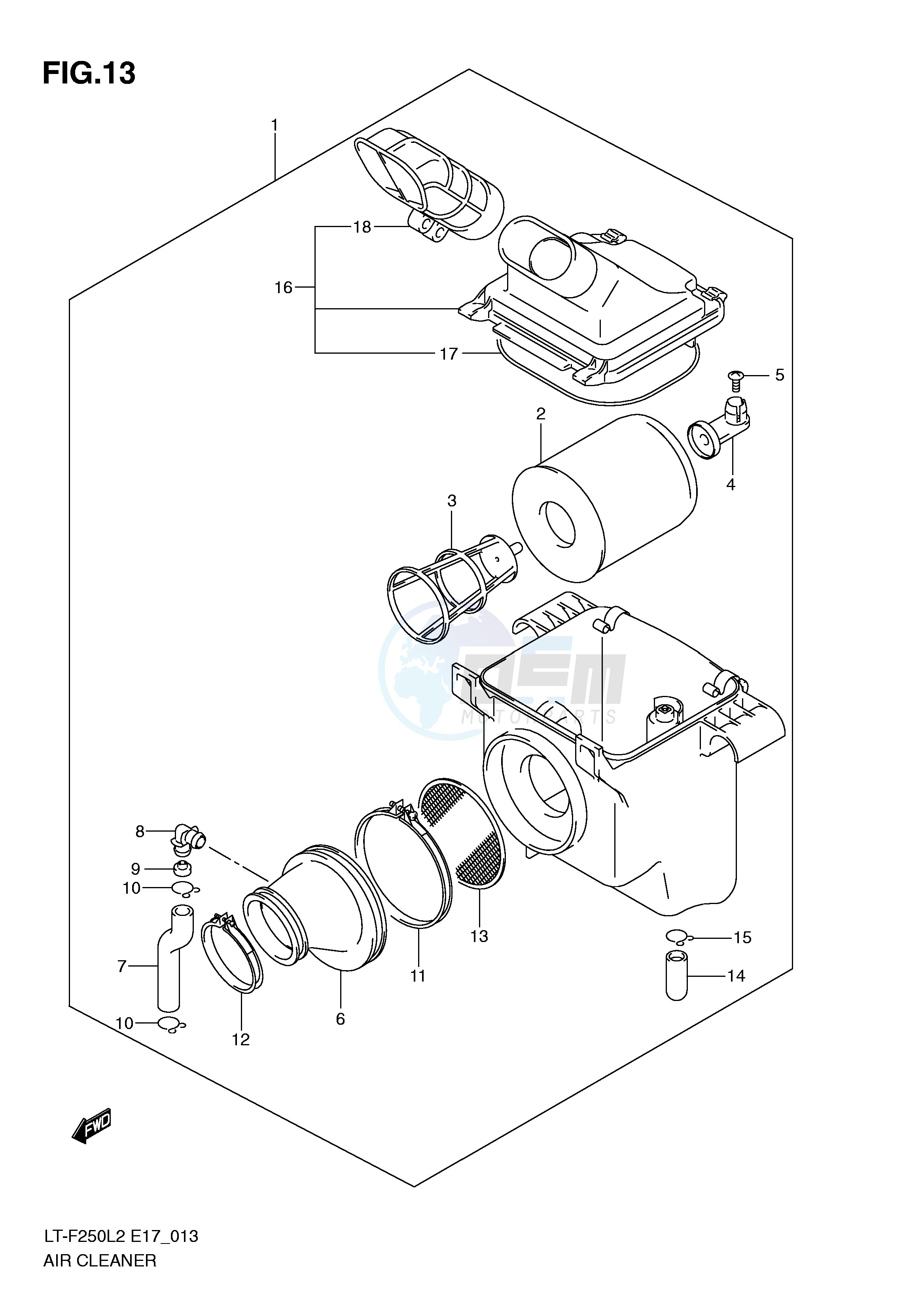 AIR CLEANER (LT-F250L2 E24) blueprint