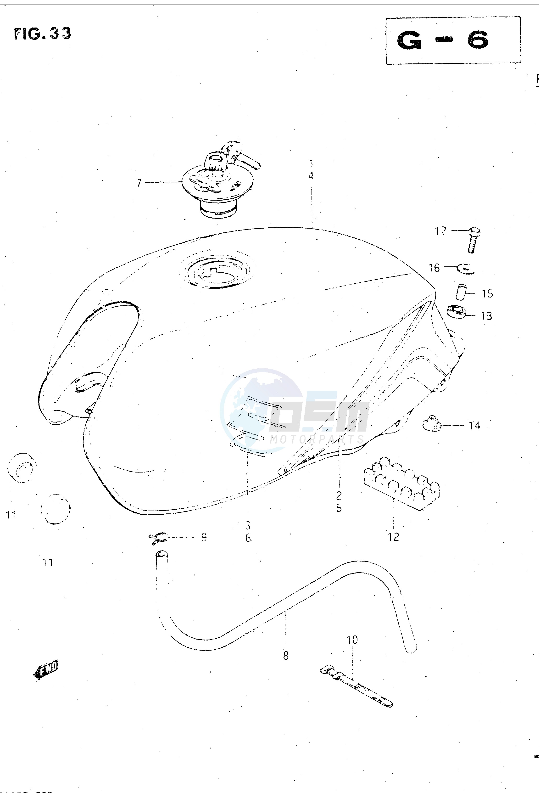 FUEL TANK (GSX500EE) blueprint