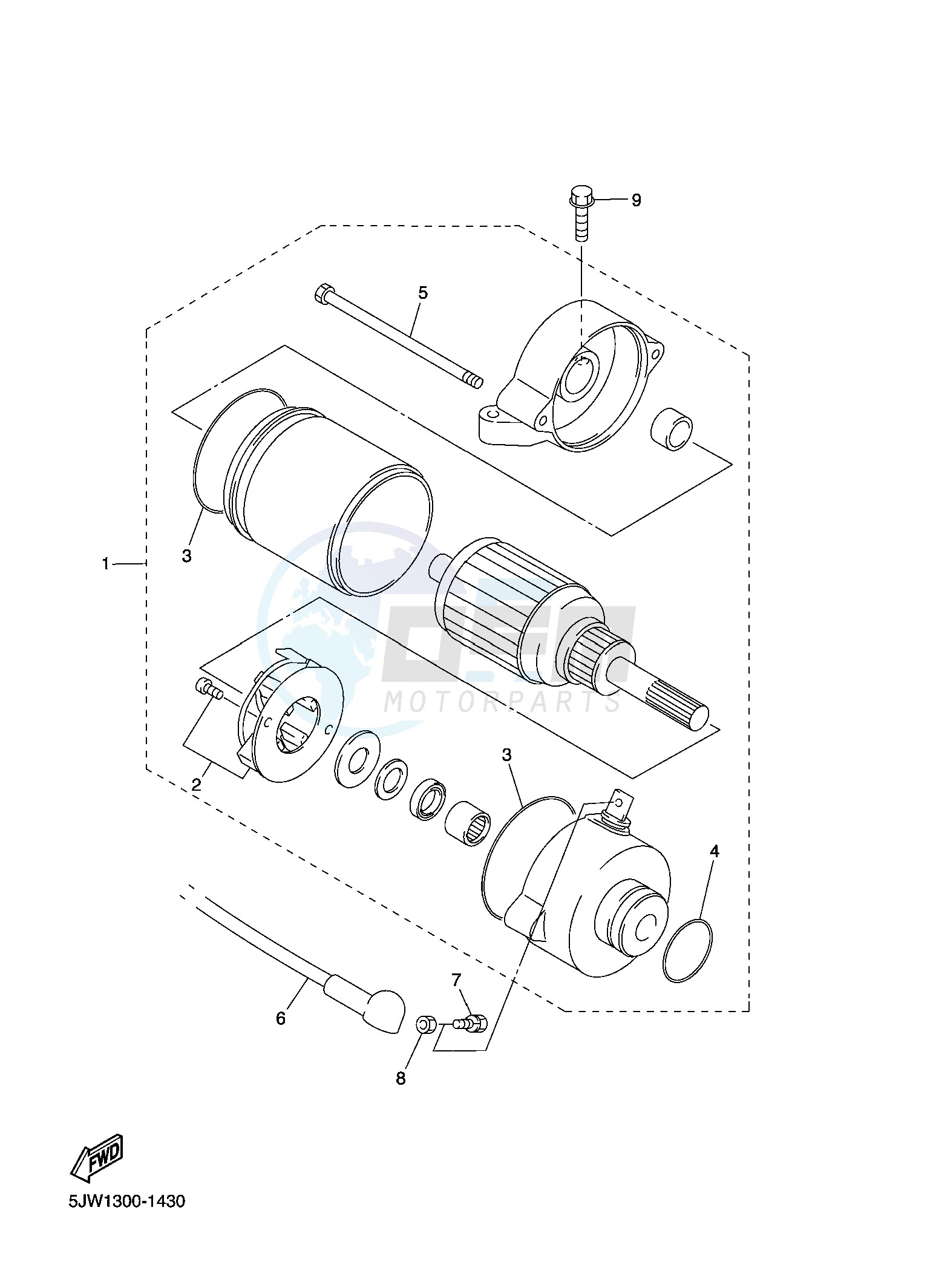 STARTING MOTOR image