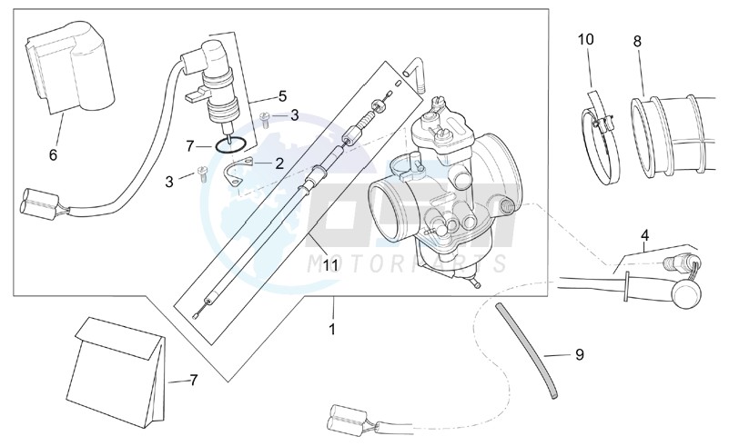 Carburettor Dell Orto I blueprint