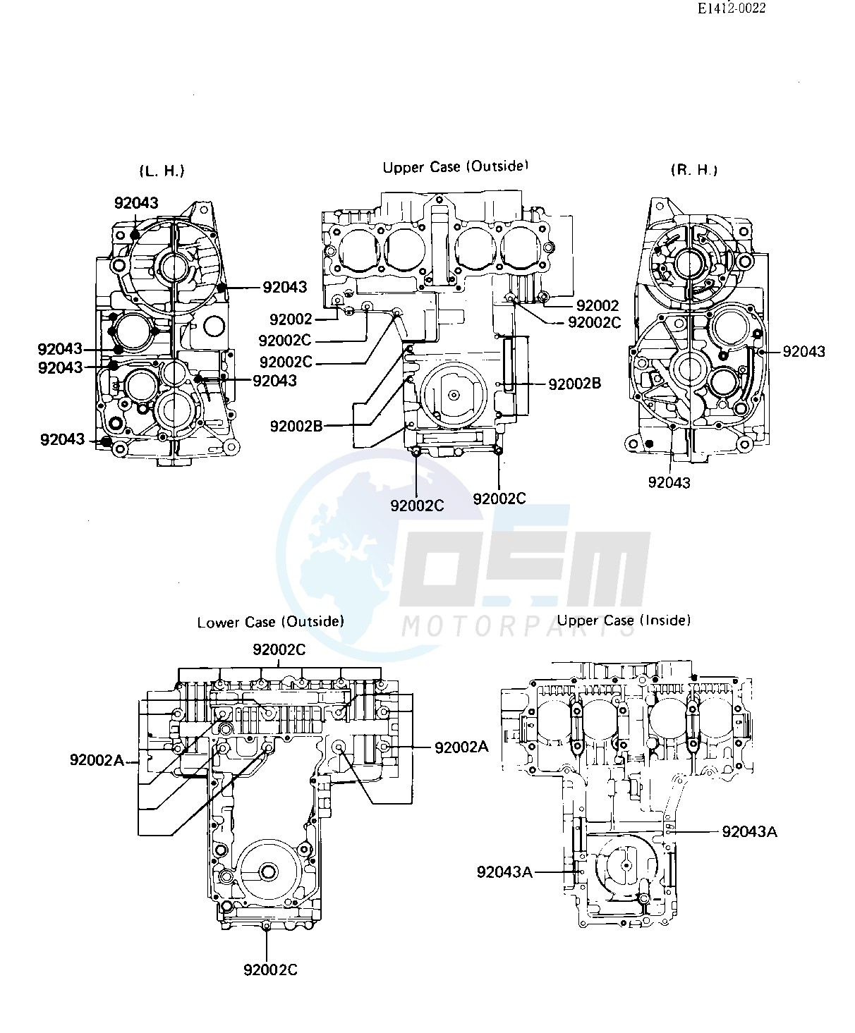 CRANKCASE BOLT & STUD PATTERN image