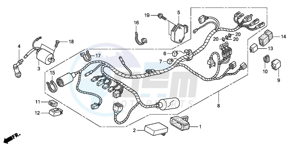 WIRE HARNESS (CBR125R/RS/RW5/RW6/RW8) image