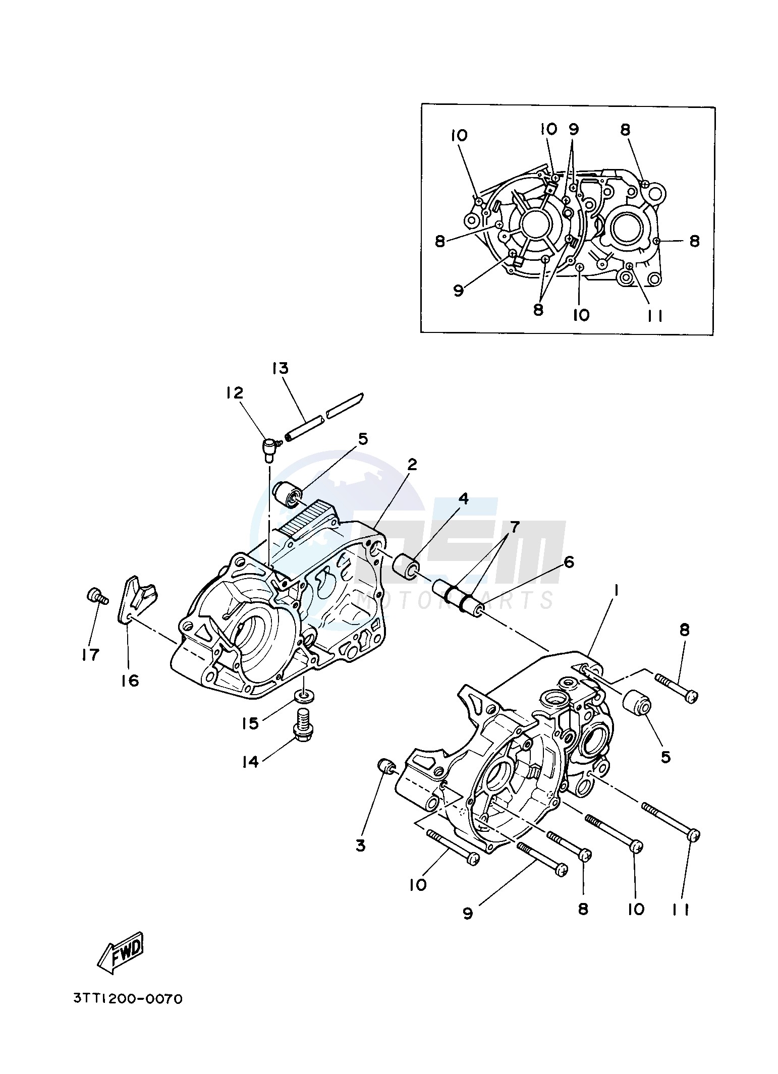 CARTER CRANKCASE blueprint