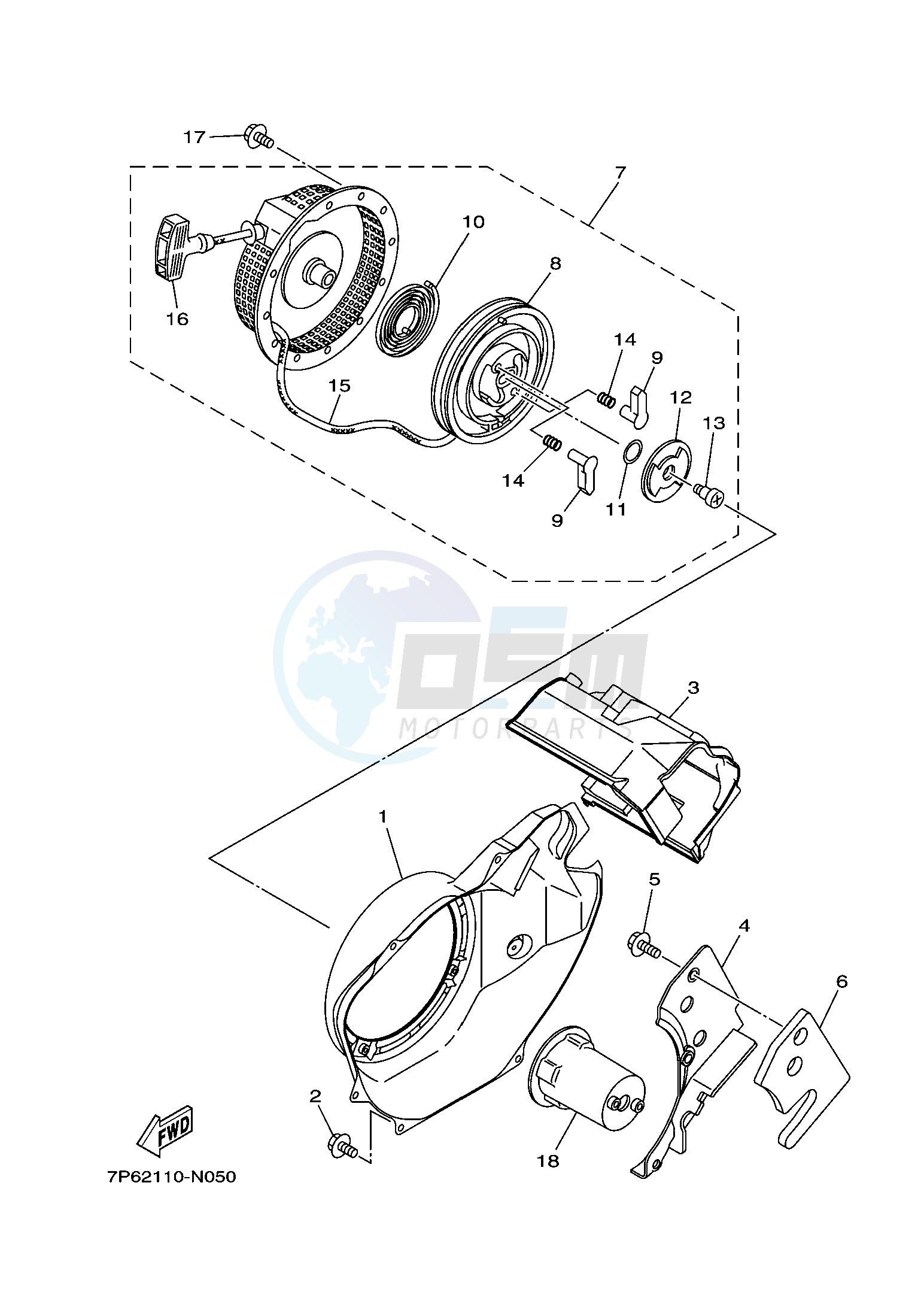 AIR SHROUD & STARTER blueprint