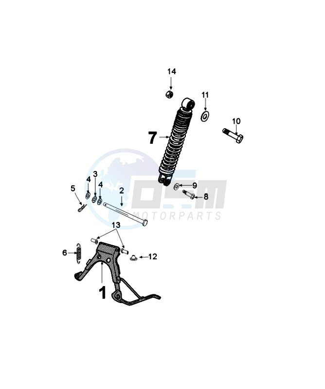 REAR SHOCK AND STAND image