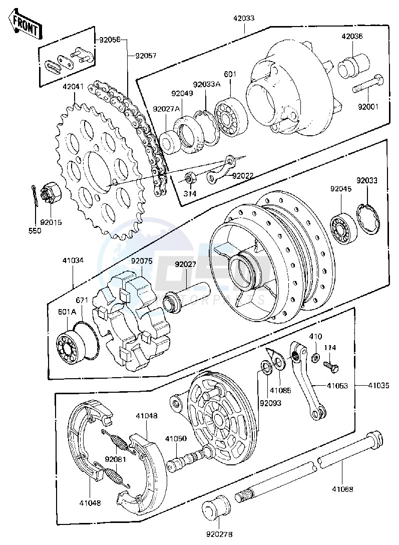 REAR HUB_BRAKE_CHAIN -- 81 B2- - image