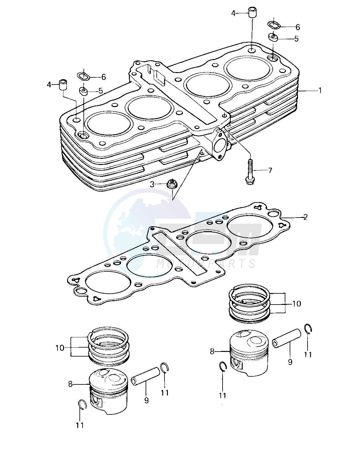 CYLINDER PISTONS -- 80-81 A1_A2- - image