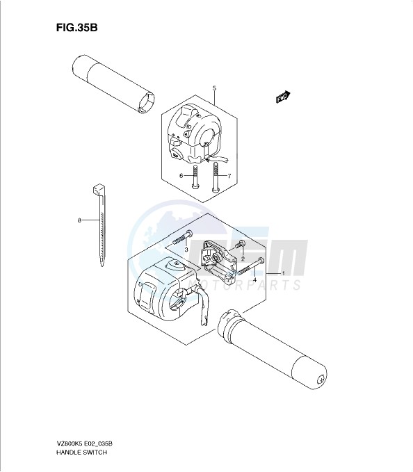HANDLE SWITCH (MODEL K9) blueprint