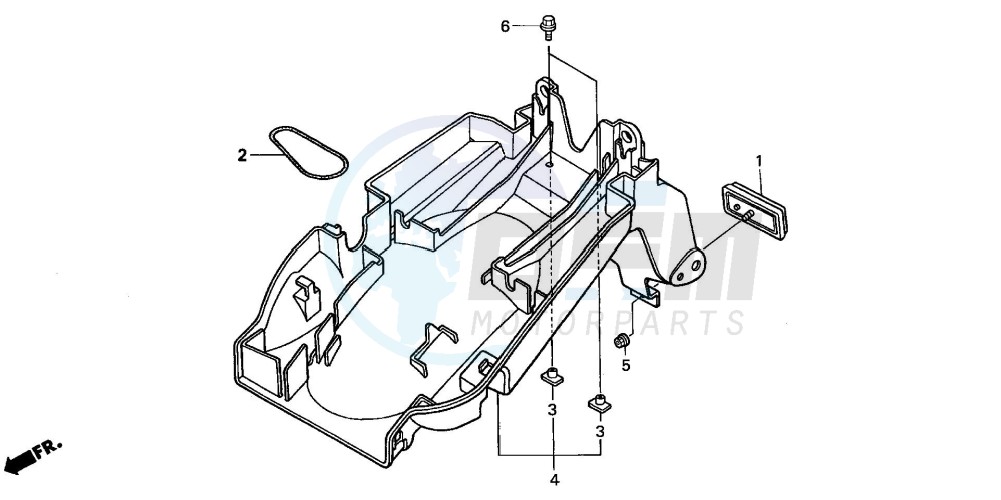 REAR FENDER (CB600F2/F22) blueprint