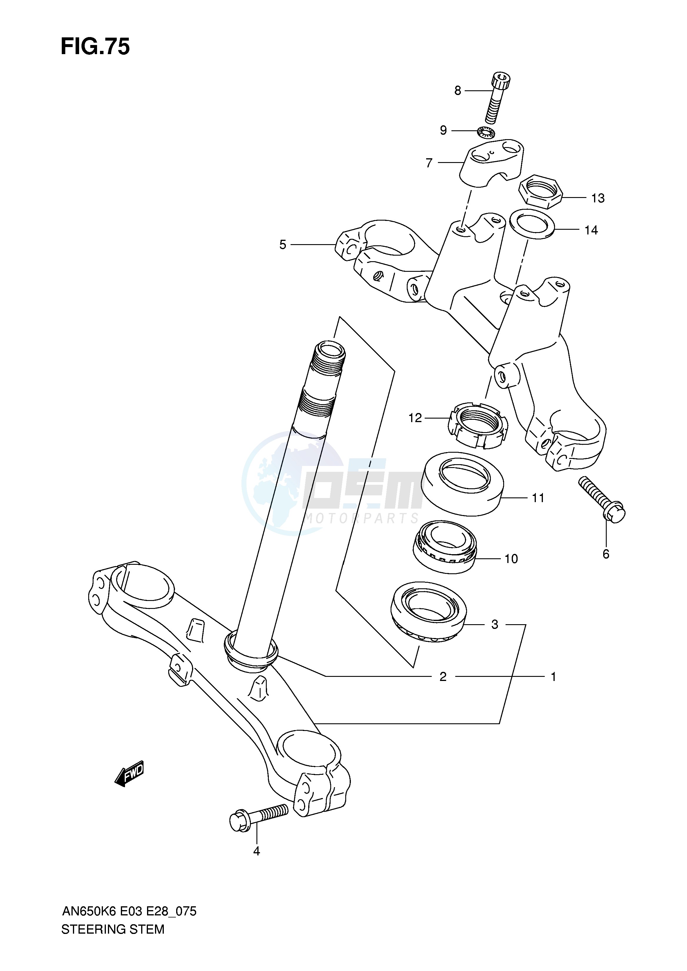 STEERING STEM blueprint