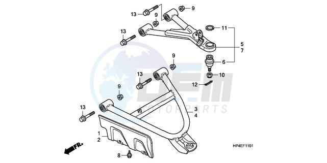 FRONT ARM (4WD) blueprint