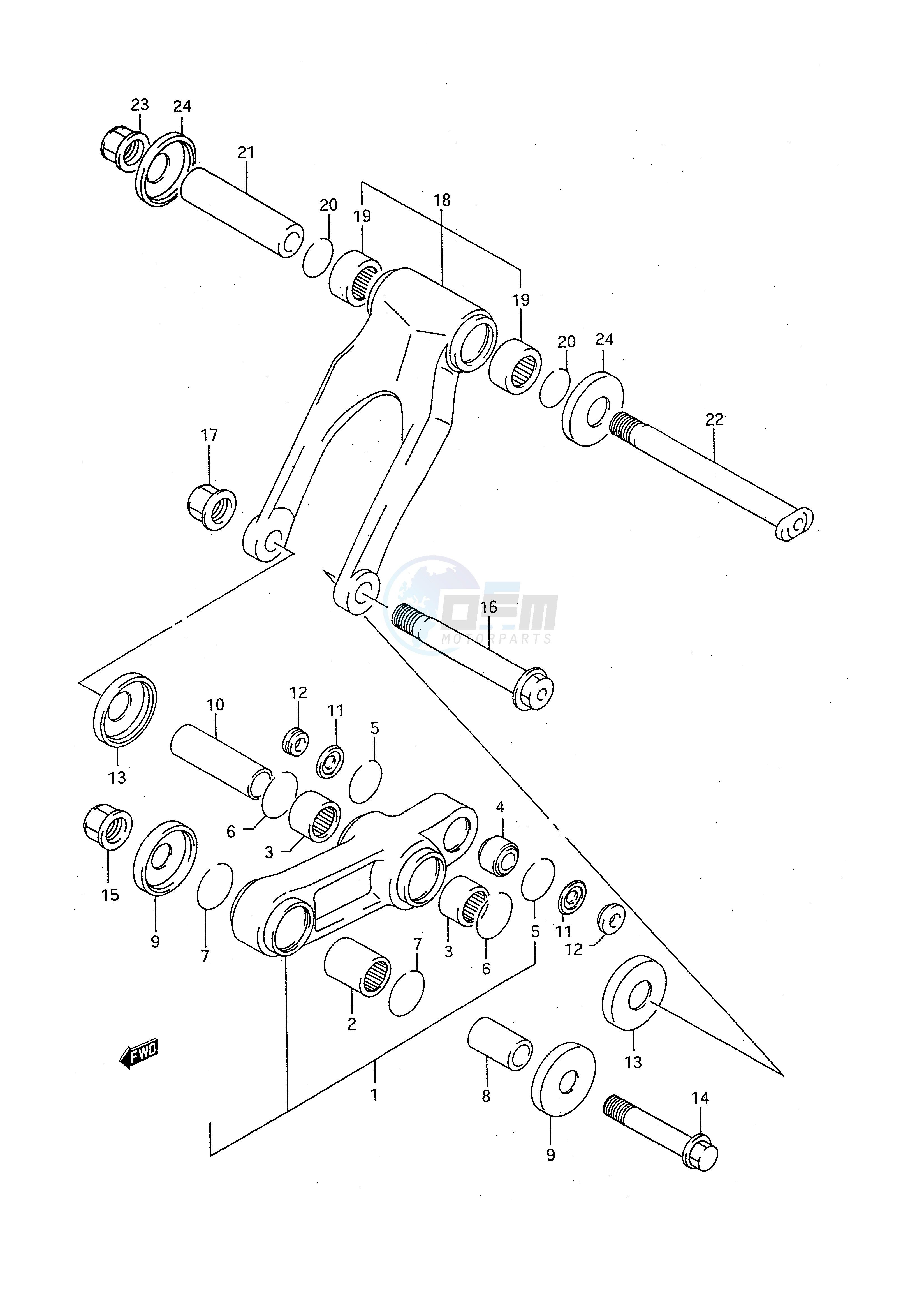 CUSHION LEVER (MODEL P R S) blueprint