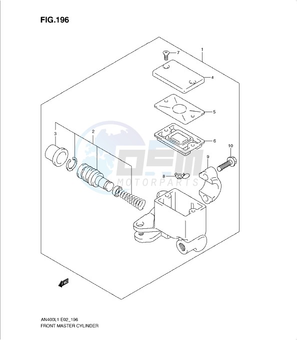 FRONT MASTER CYLINDER (AN400ZAL1 E19) image