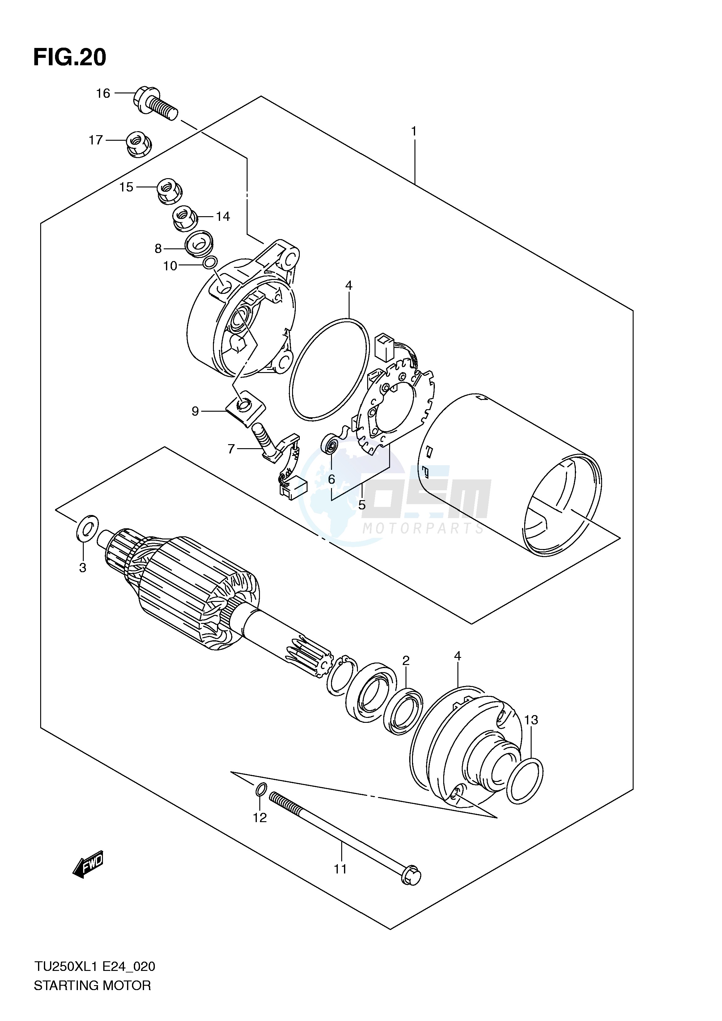 STARTING MOTOR image