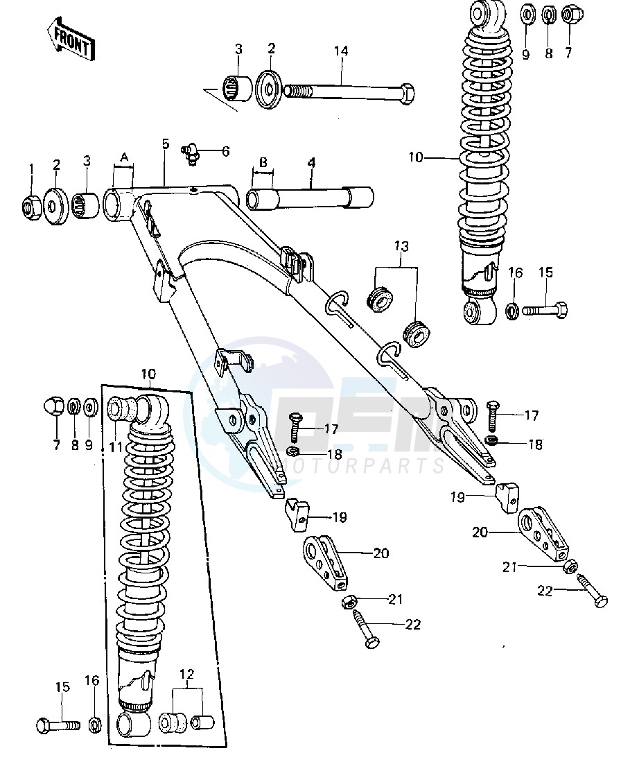 SWING ARM_SHOCK ABSORBERS -- 79-80 A3_A3A_A4- - image