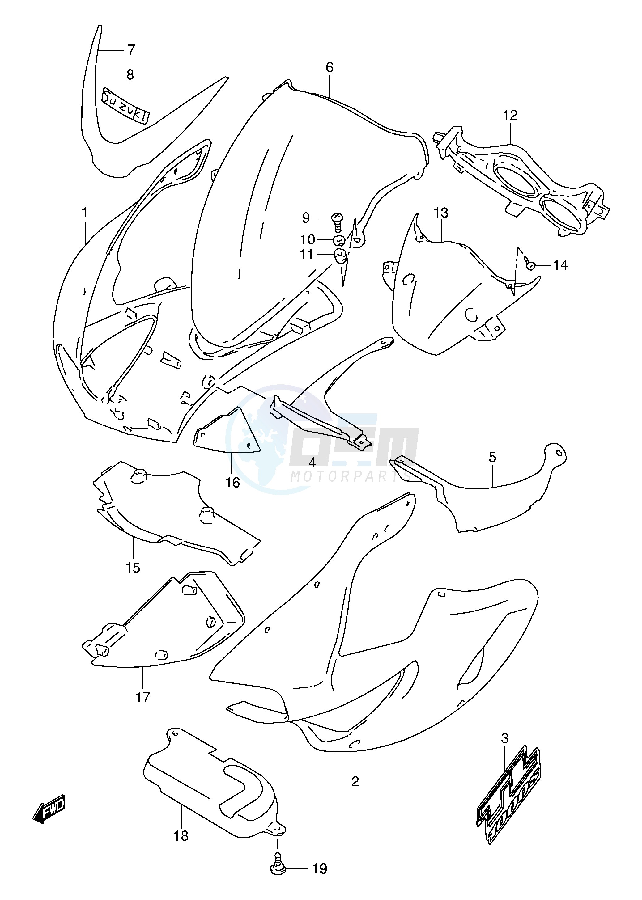 COWLING BODY (MODEL Y K1) blueprint
