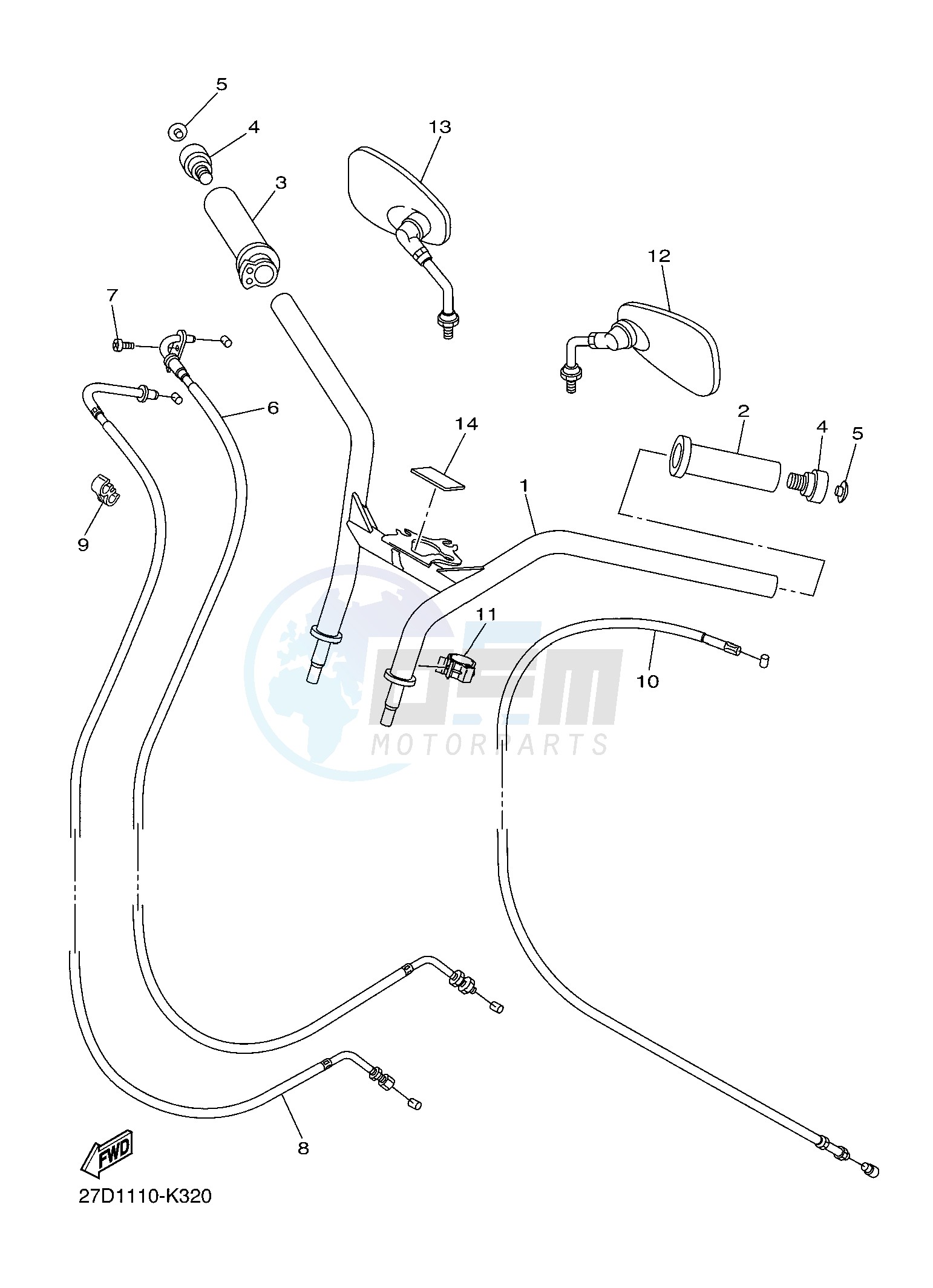 STEERING HANDLE & CABLE image