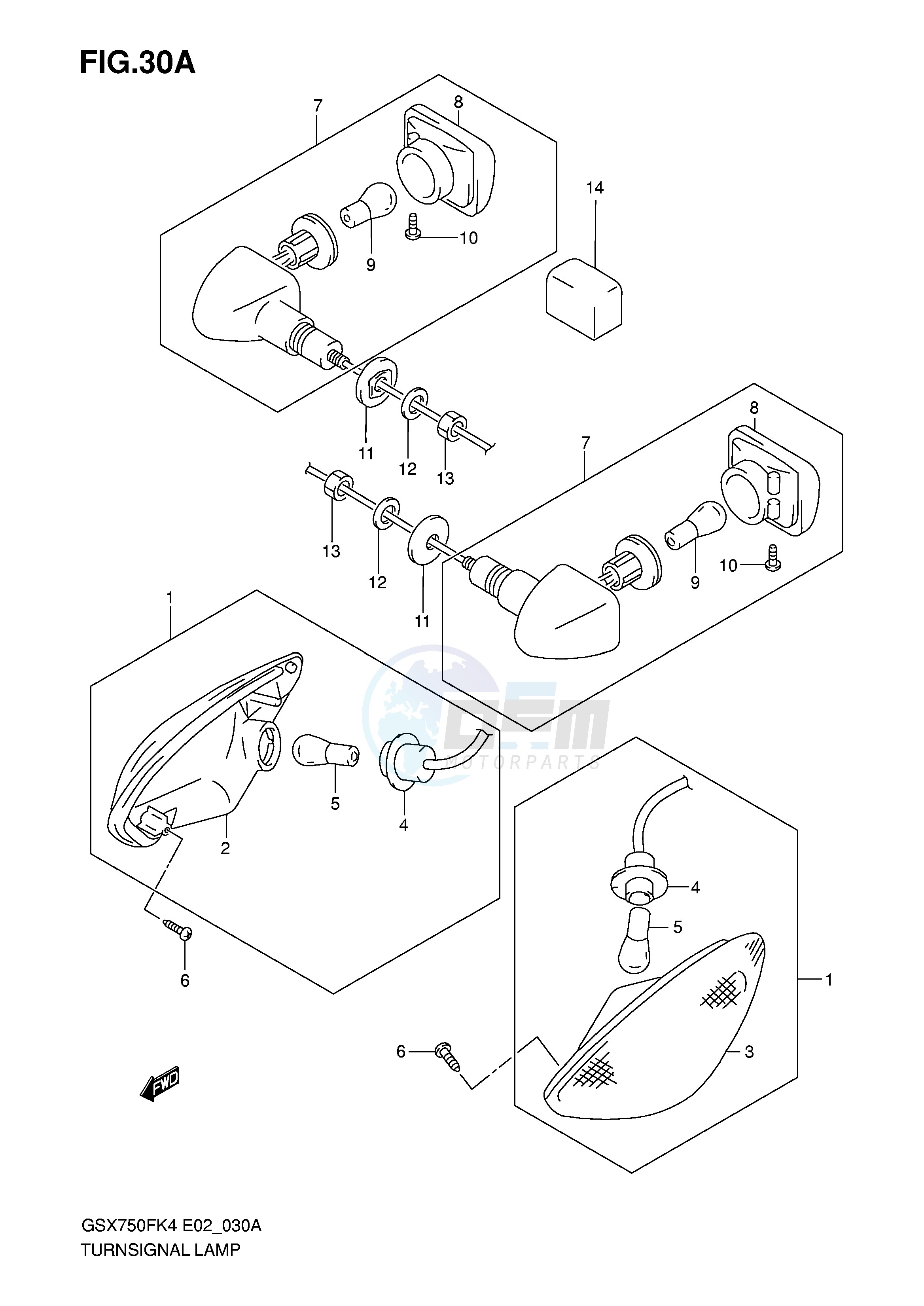 TURN SIGNAL LAMP (MODEL K6) blueprint