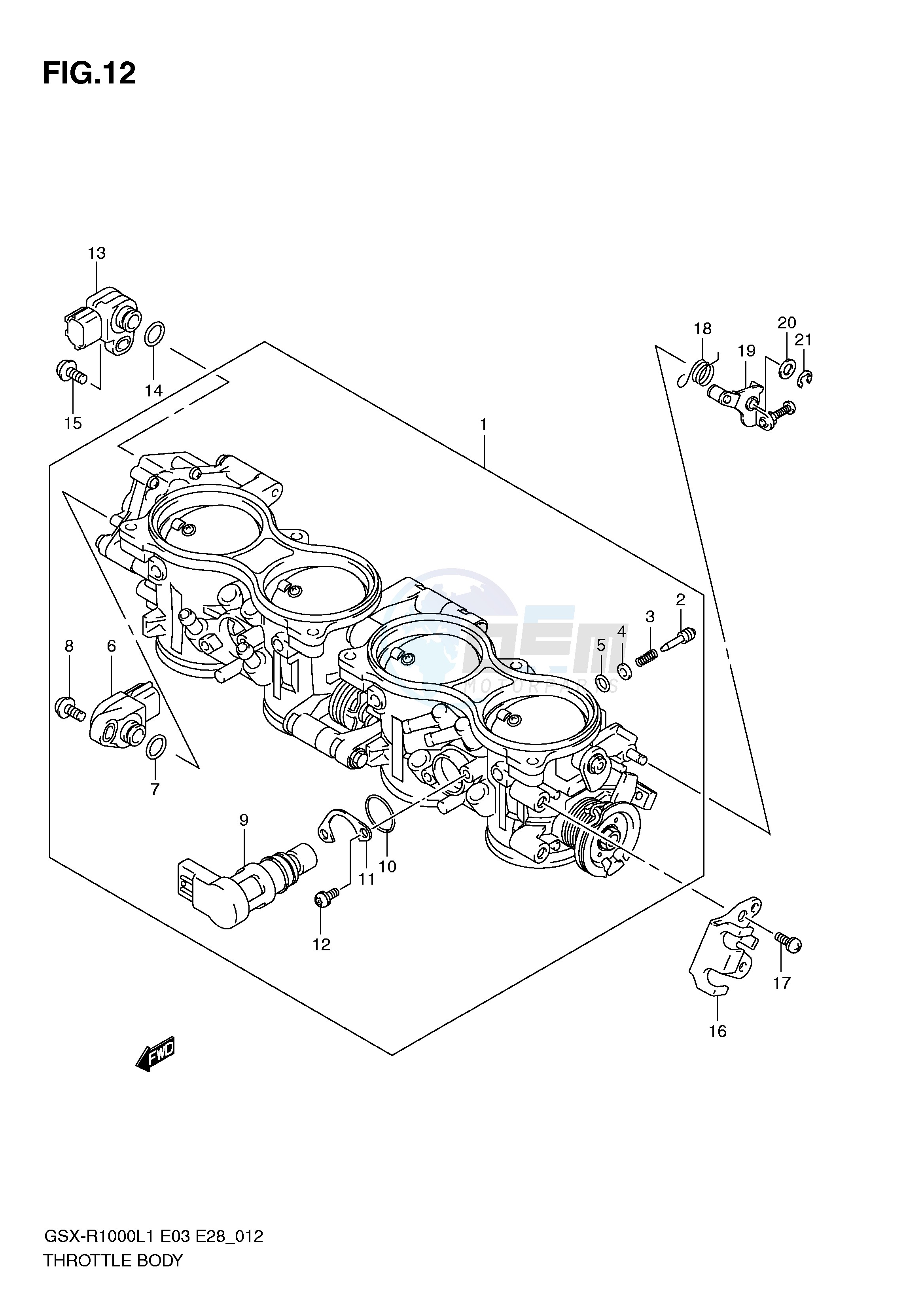 THROTTLE BODY (GSX-R1000L1 E28) image