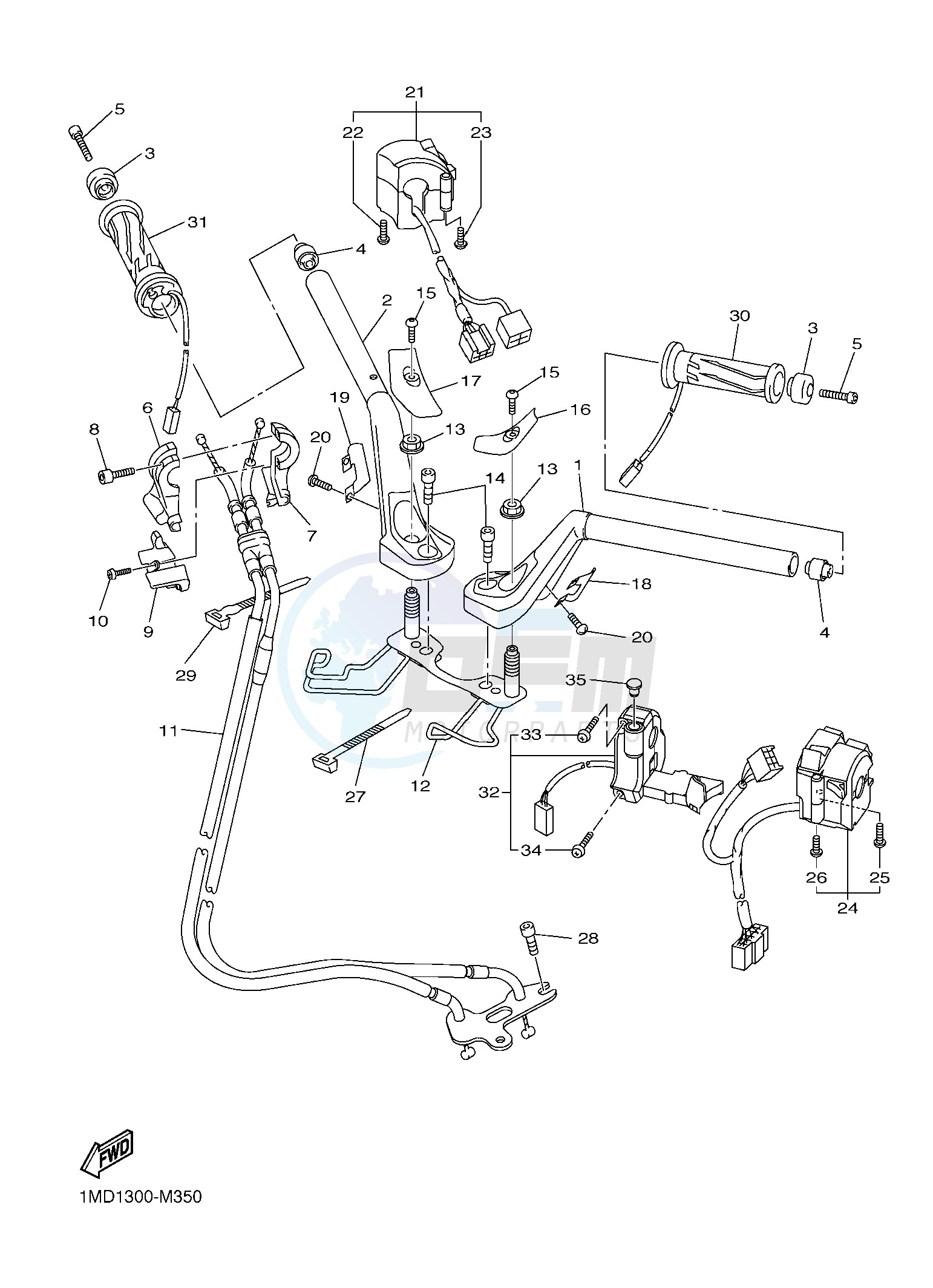 STEERING HANDLE & CABLE image