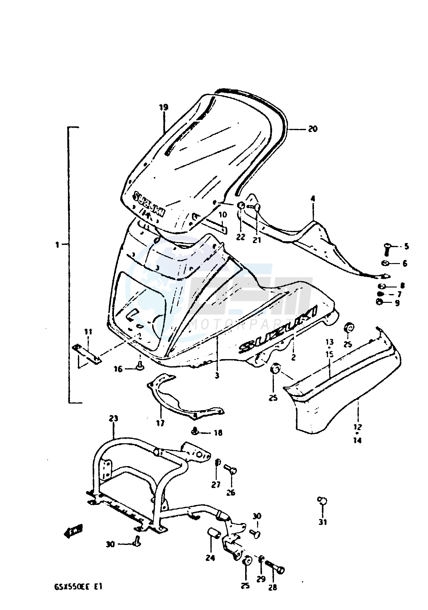 COWLING (GSX550ESE) image