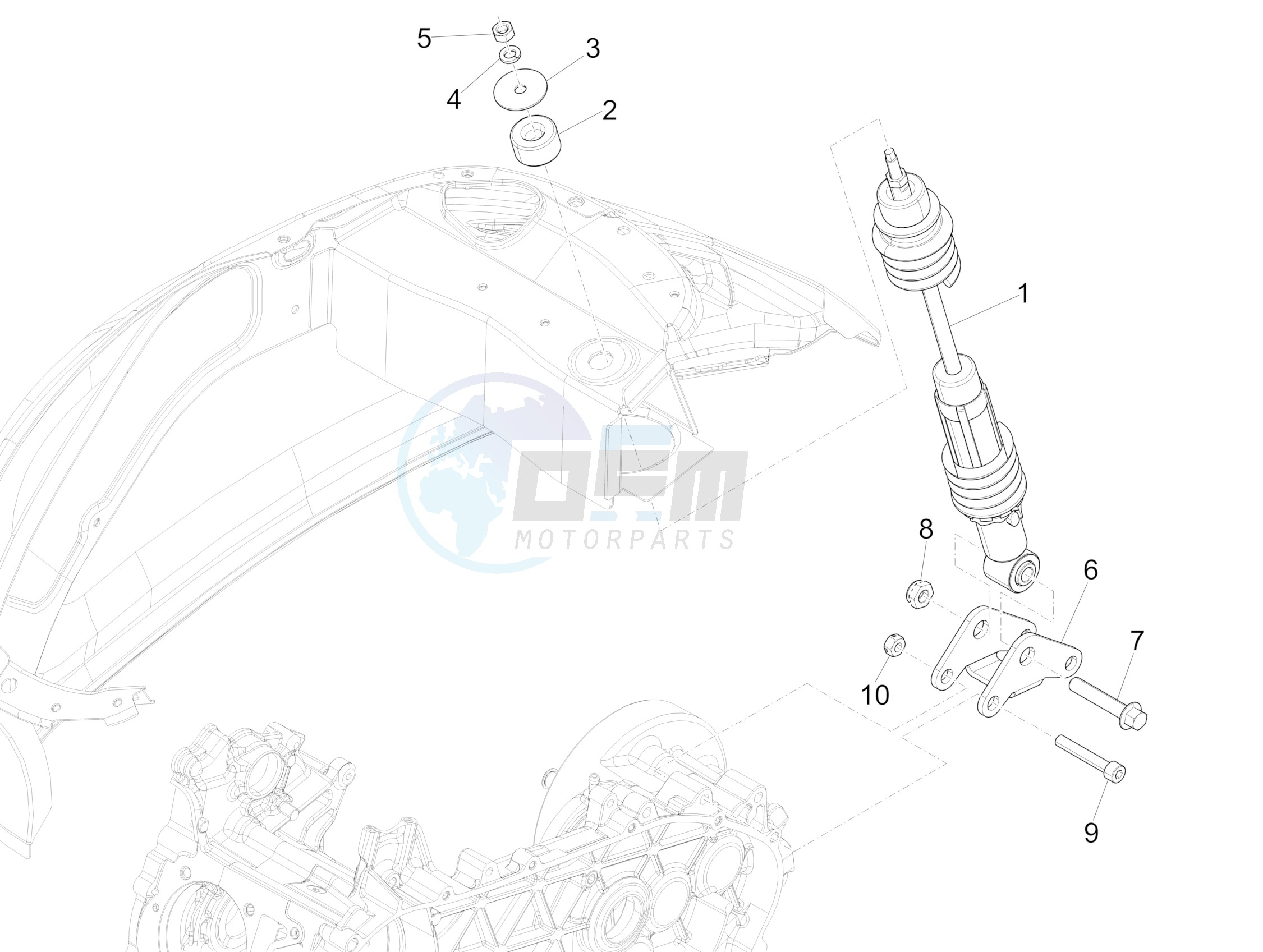 Rear suspension - Shock absorber/s image