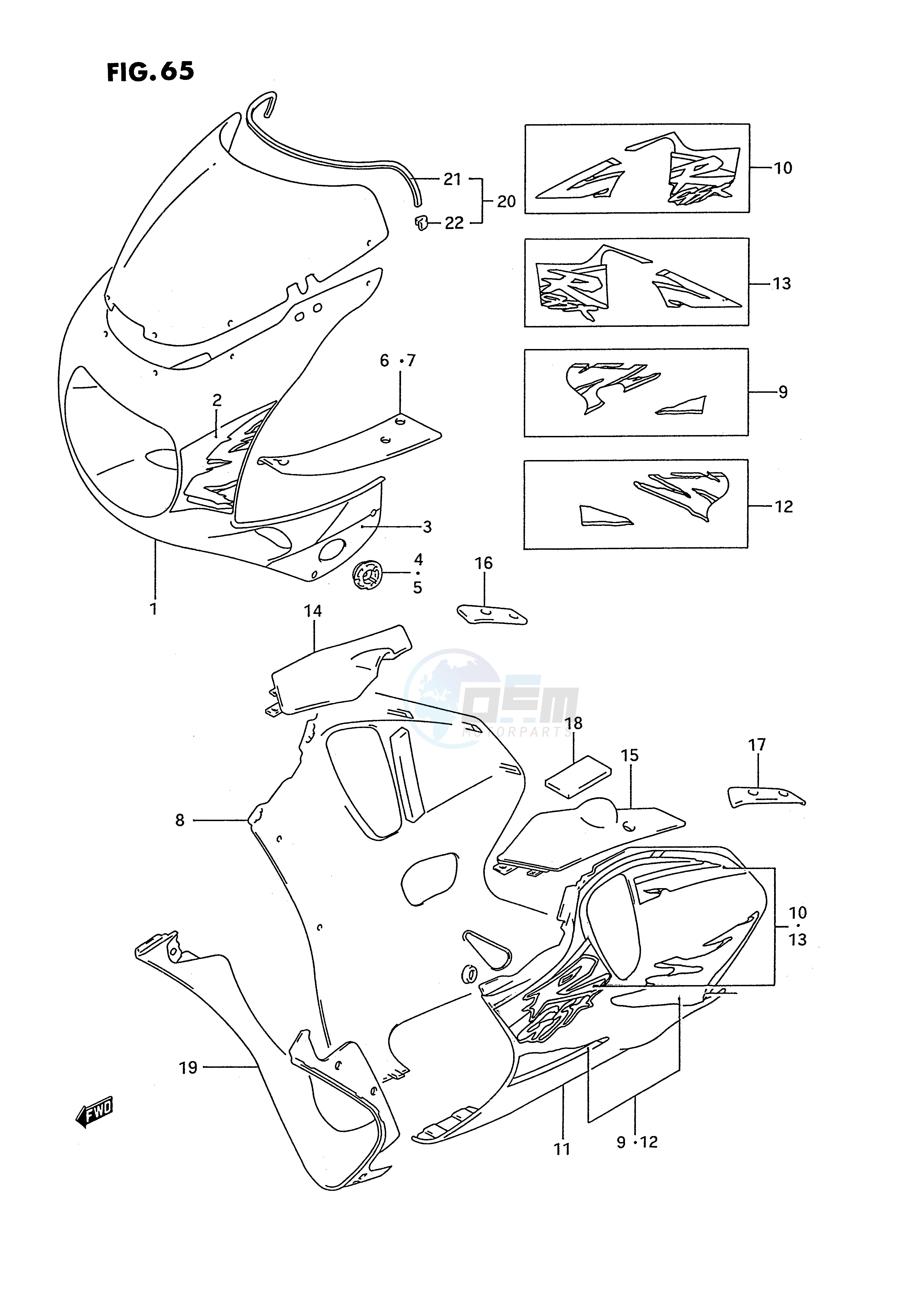 COWLING BODY (MODEL S D4A) blueprint