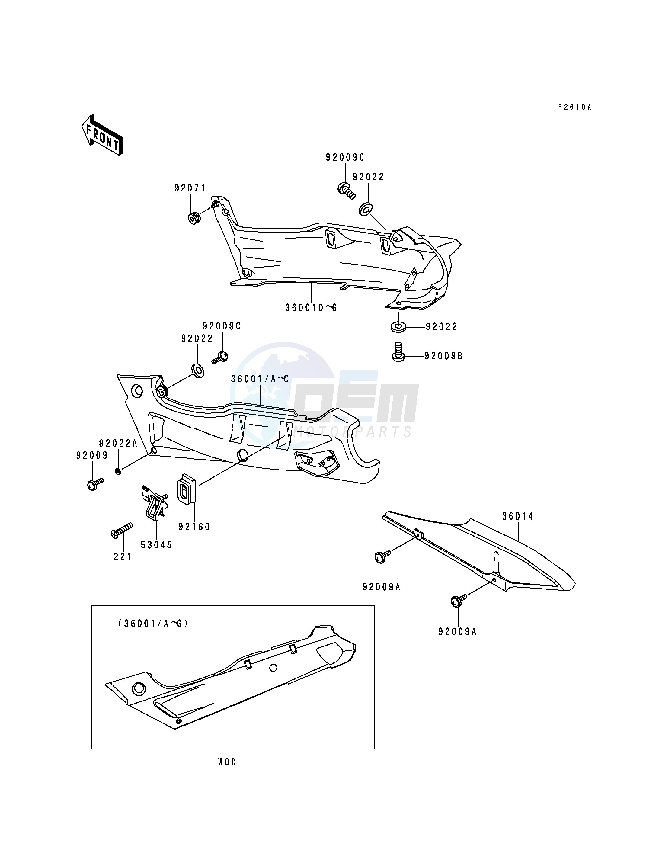 SIDE COVERS_CHAIN COVER -- ZX600-E5- - blueprint