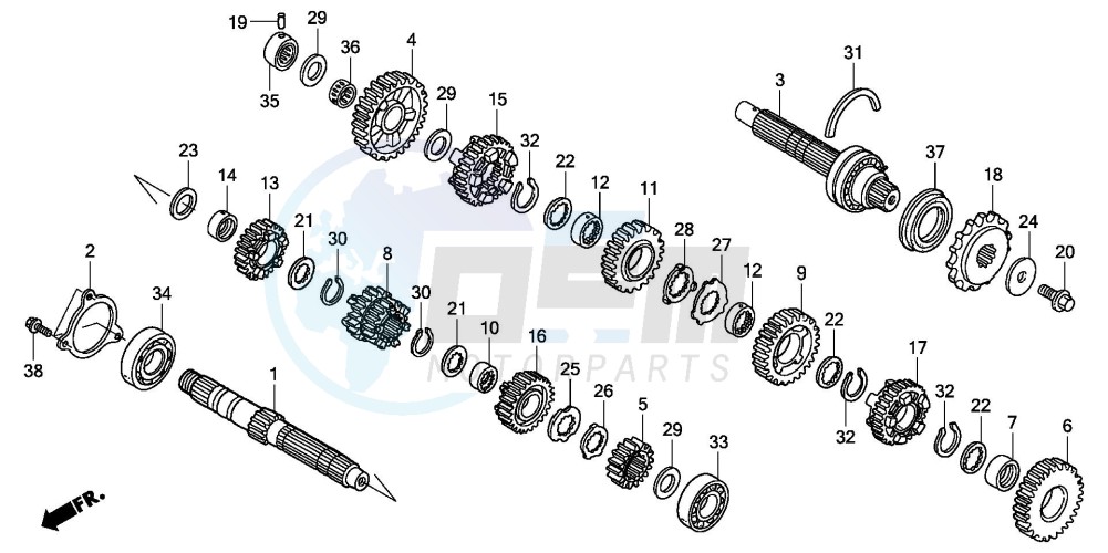 TRANSMISSION (CBF600S8/SA8/N8/NA8) image