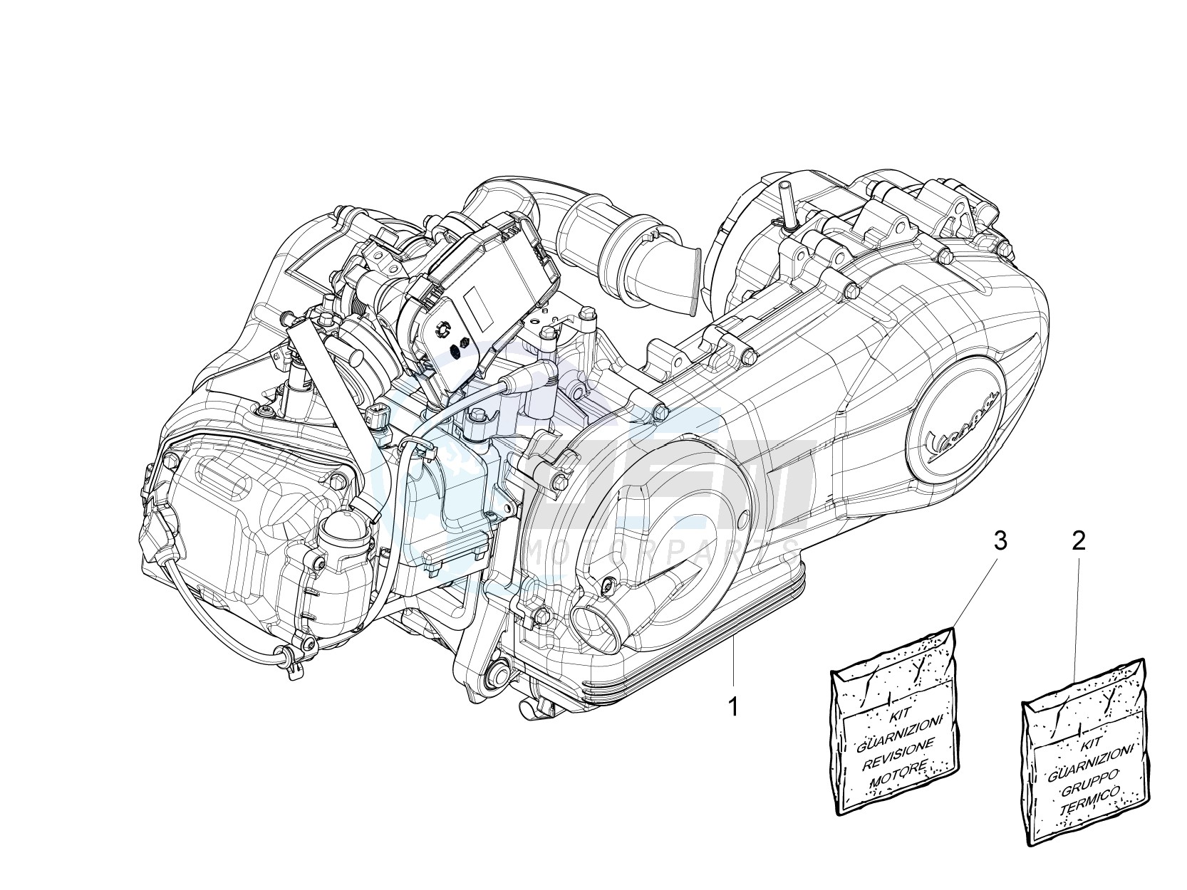 Engine, assembly blueprint