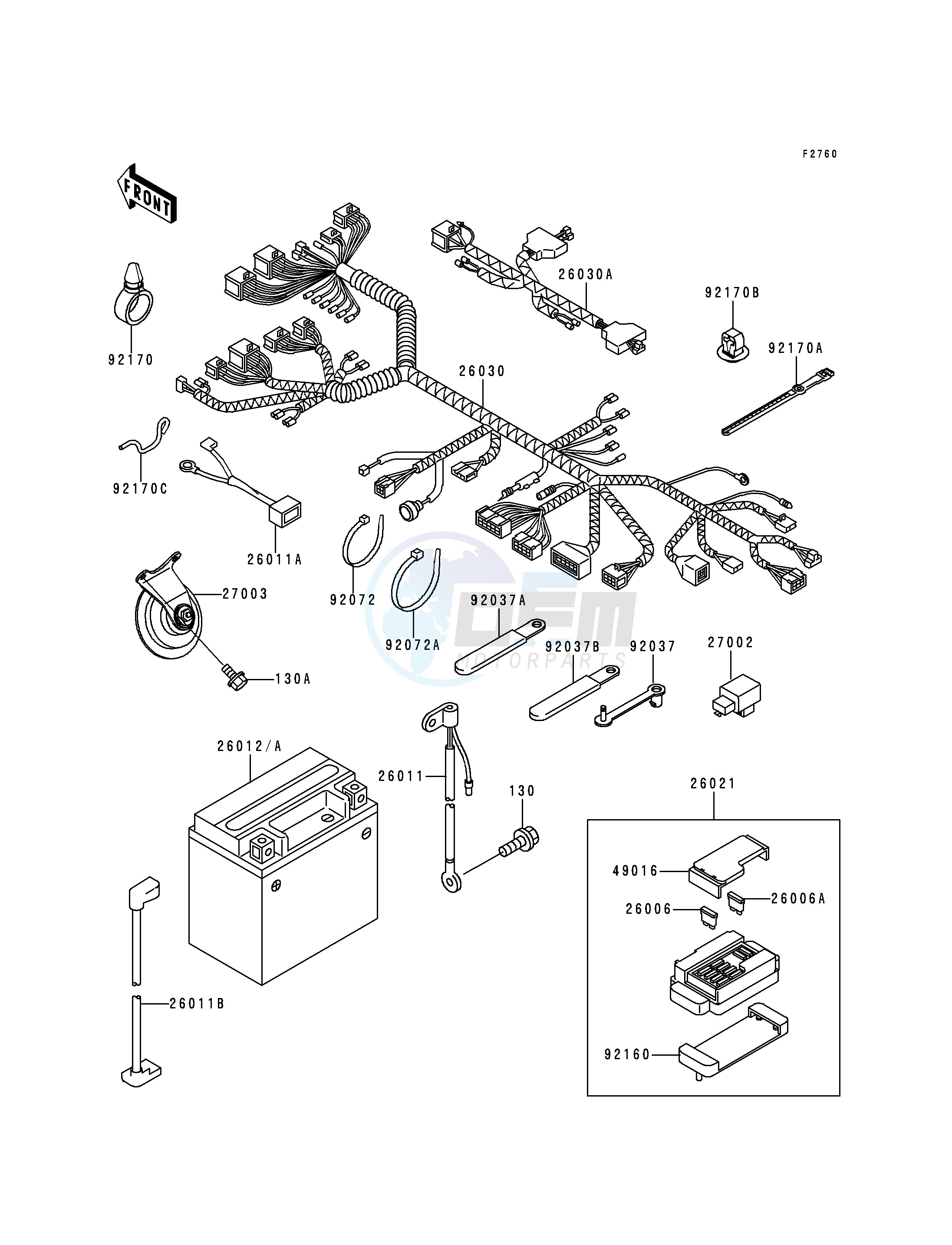 OEM CHASSIS ELECTRICAL EQUIPMENT - Kawasaki [Motorcycle] ZX 750 P 
