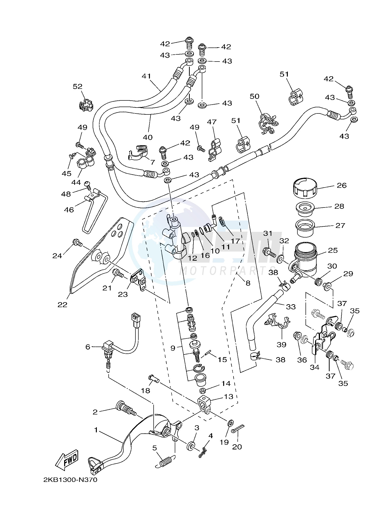 REAR MASTER CYLINDER blueprint