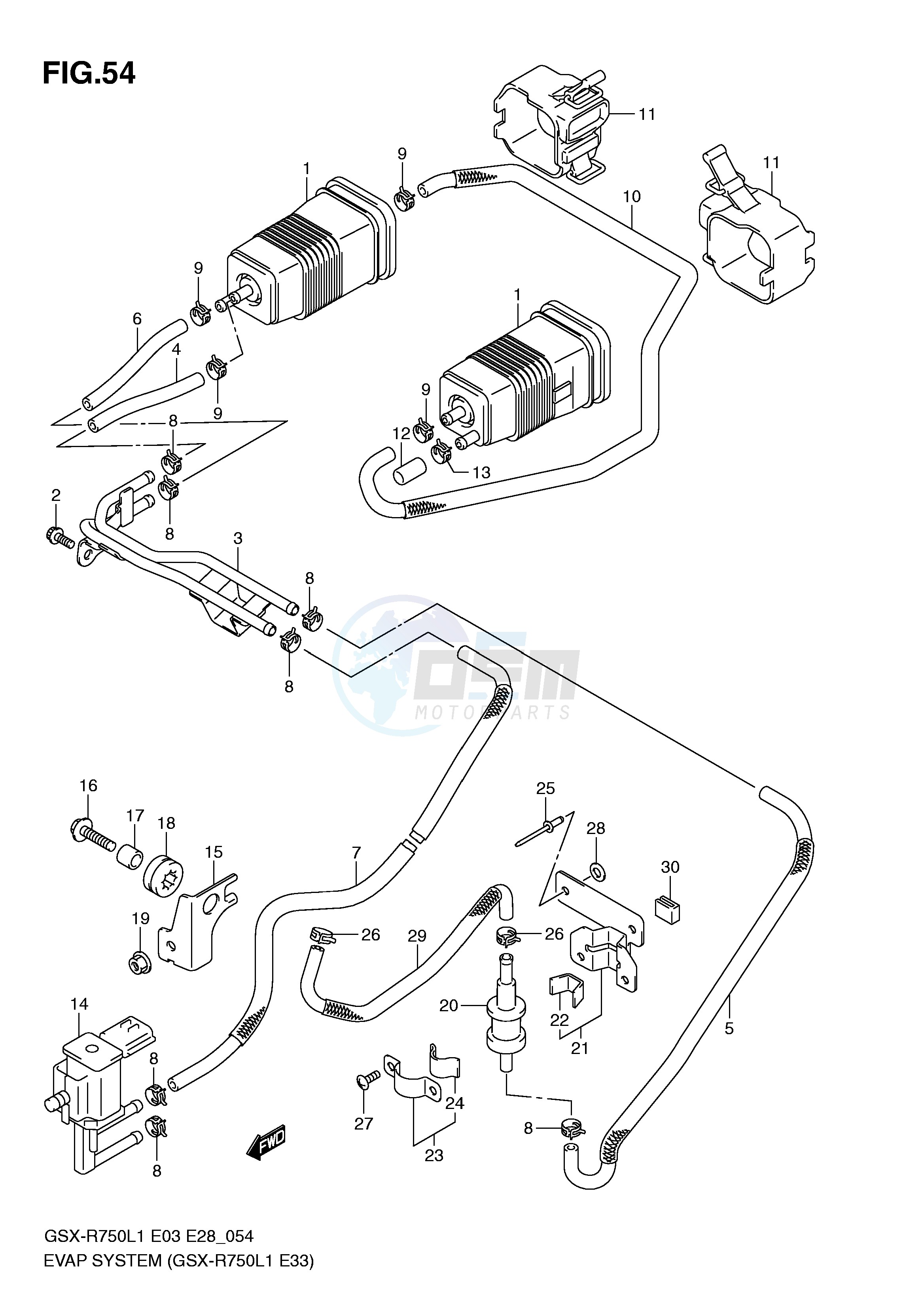 EVAP SYSTEM (GSX-R750L1 E33) blueprint