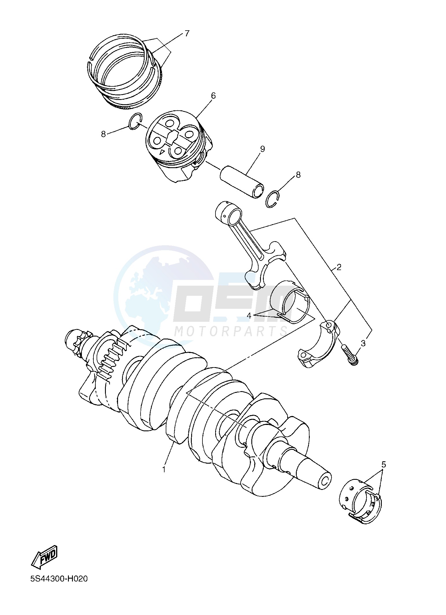 CRANKSHAFT & PISTON image