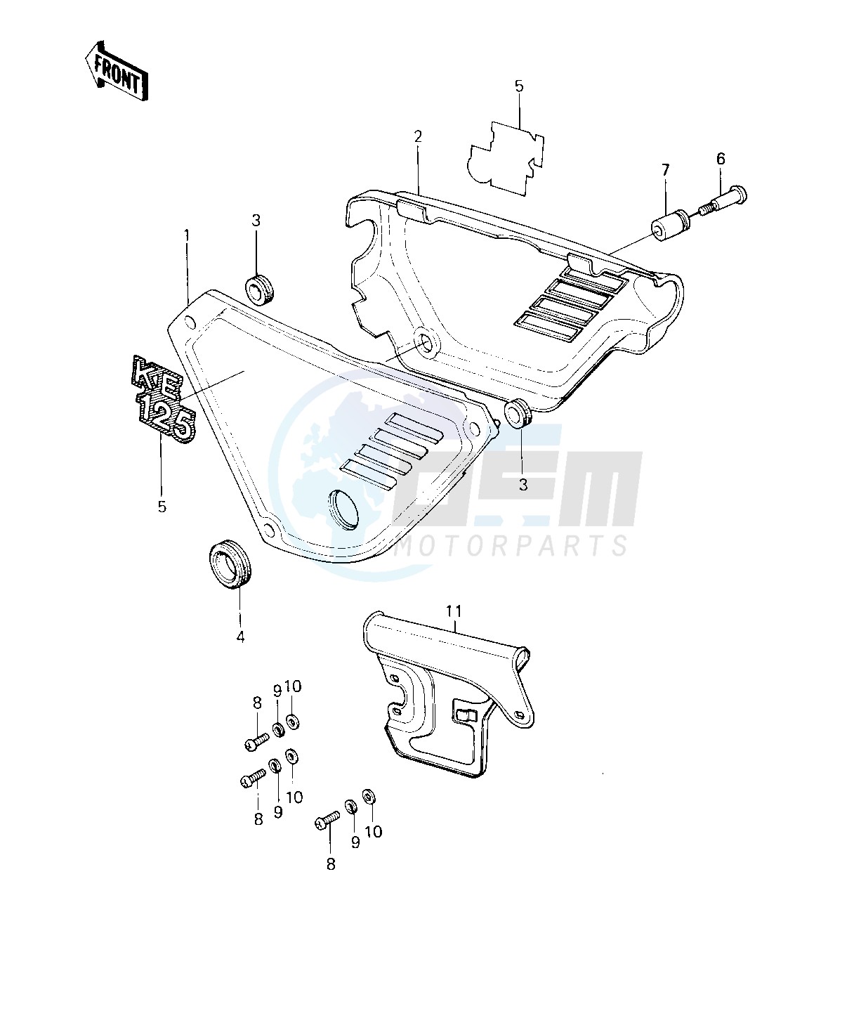 SIDE COVERS_CHAIN COVER -- 80-81 A7_A8- - blueprint