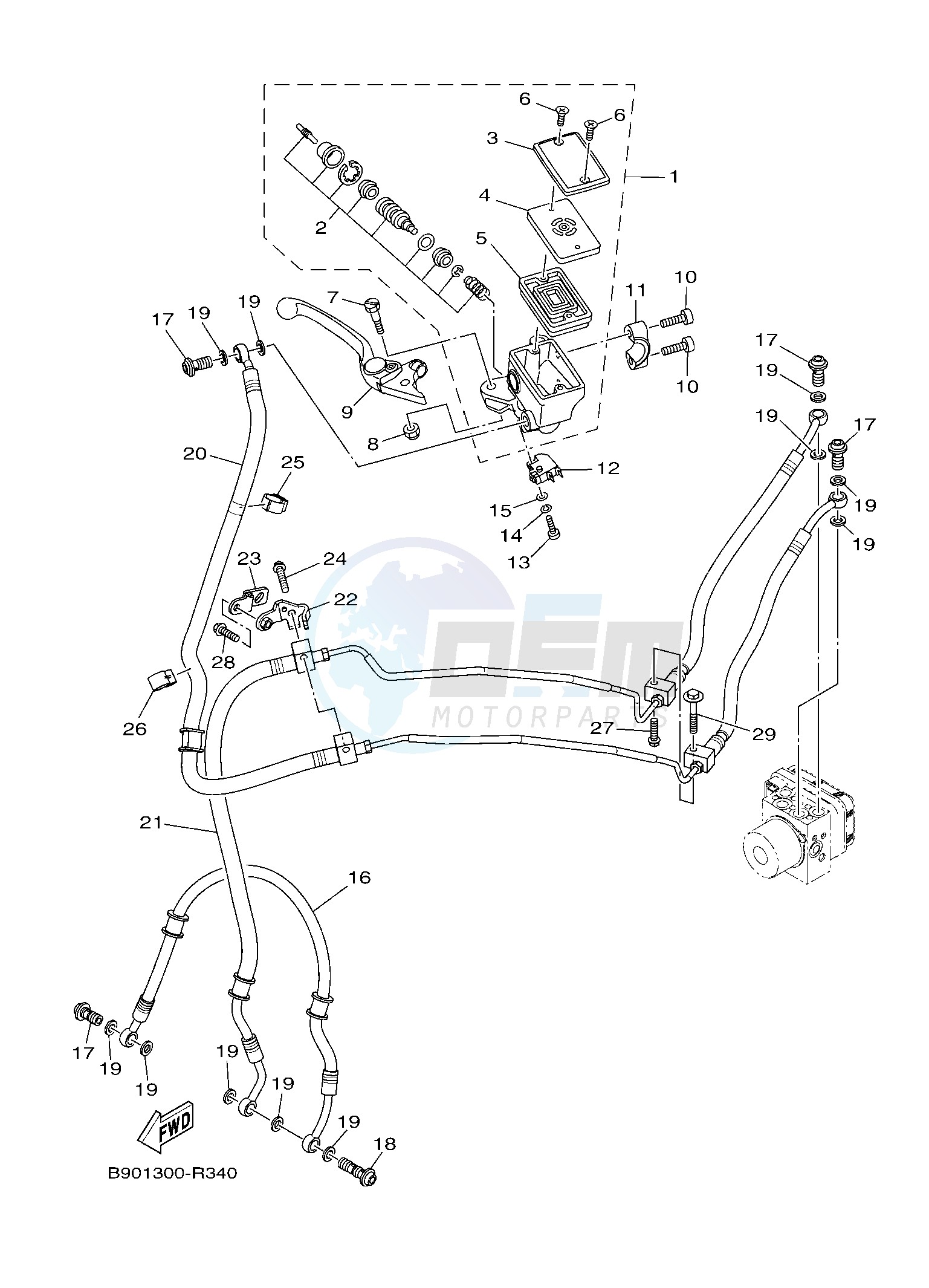 FRONT MASTER CYLINDER image