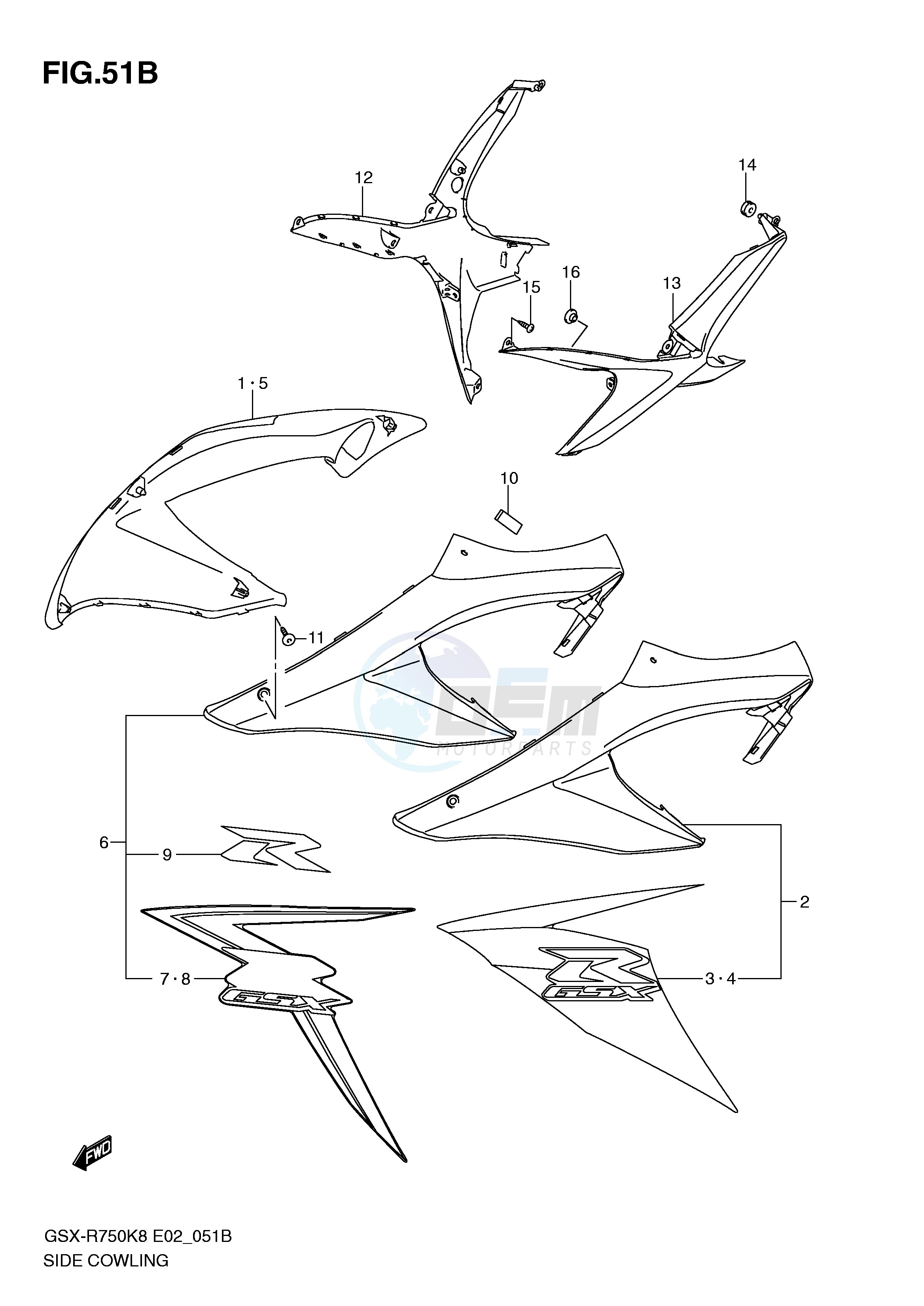 SIDE COWLING (MODEL L0) blueprint