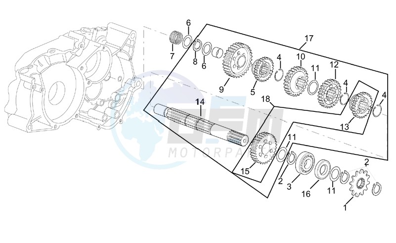 Gearbox driven shaft I image