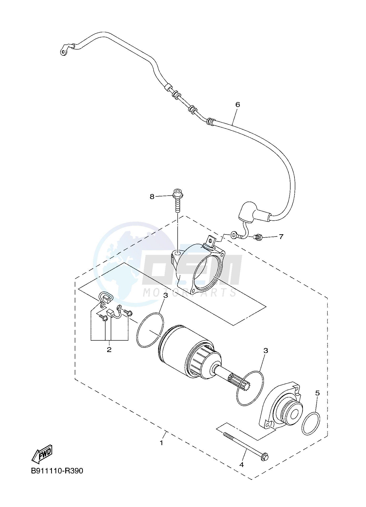 STARTING MOTOR image