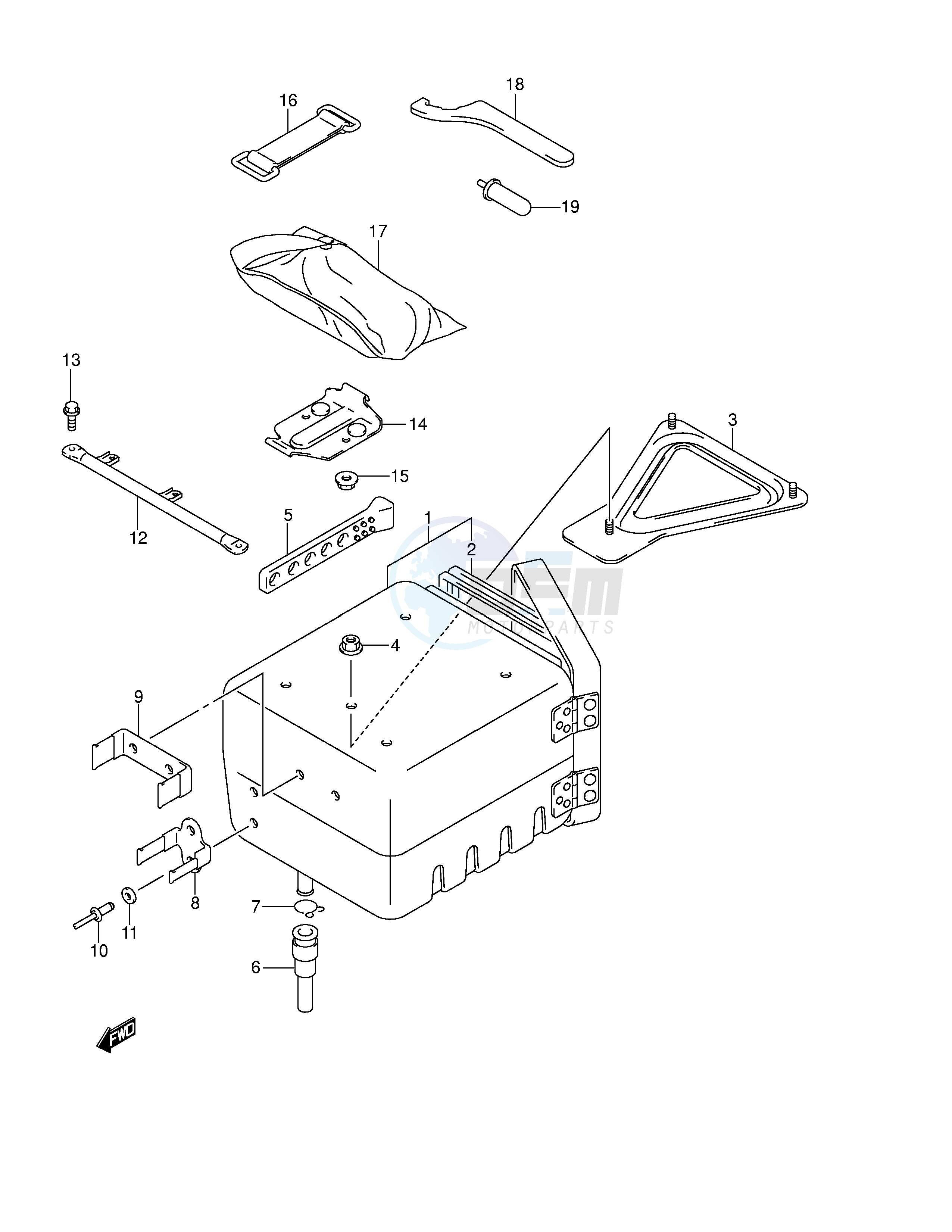 REAR BOX (MODEL K1 K2) blueprint