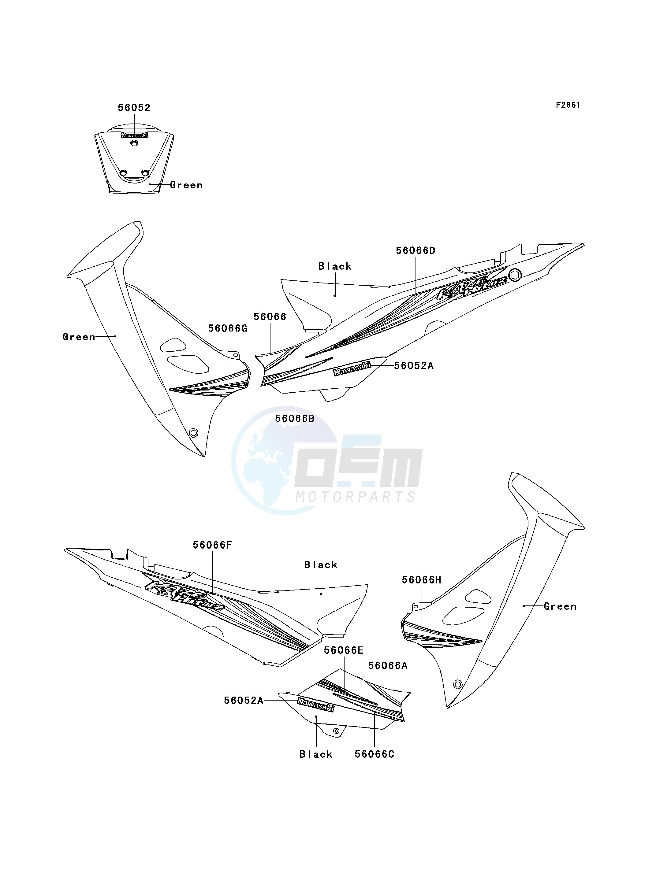 DECALS-- GREEN- --- D6F- - image