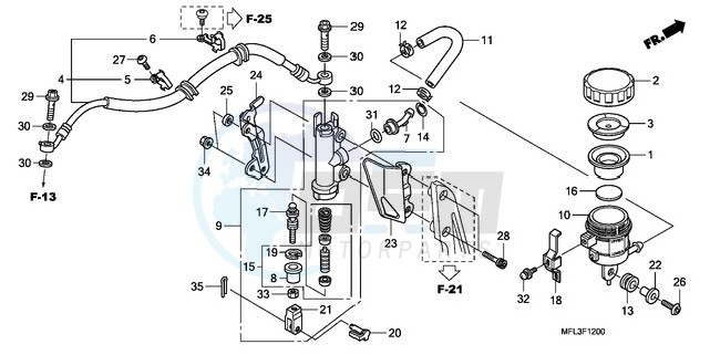 REAR BRAKE MASTER CYLINDER (CBR1000RR) image